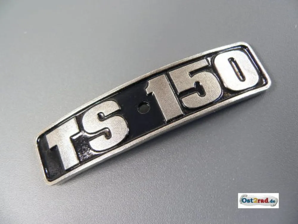 Badges, model plate for rear mudgard MZ TS150 curved Badges, model plate for rear mudgard MZ TS150 curved