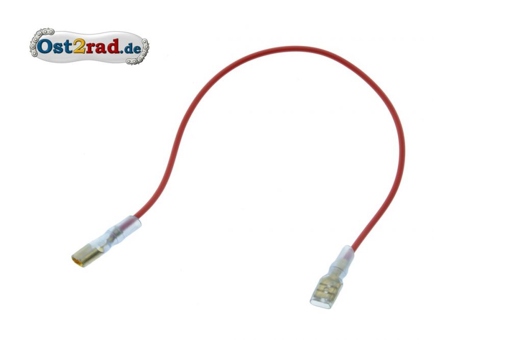 Anschlusskabel Rot mit Flachstecker Isoliert S51 Anschlusskabel Rot mit Flachstecker Isoliert S51