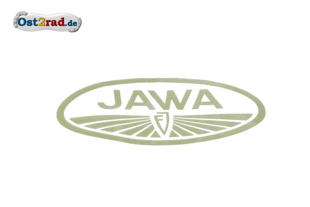 Aufkleber Jawa Logo ""FJ"" oval gold groß