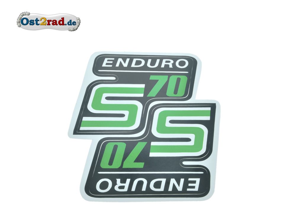 Aufkleber PAAR Seitendeckel S70 Enduro hellgrün Aufkleber PAAR Seitendeckel S70 Enduro hellgrün