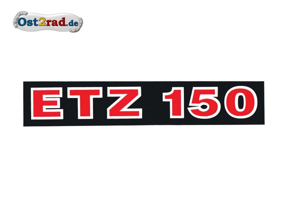 Stickers, lettering for the side cover ETZ150, horizontal