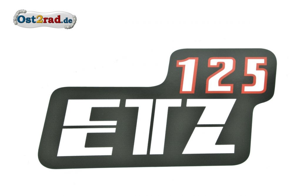 Sticker for page lid white /red ETZ 125 Sticker for page lid white /red ETZ 125