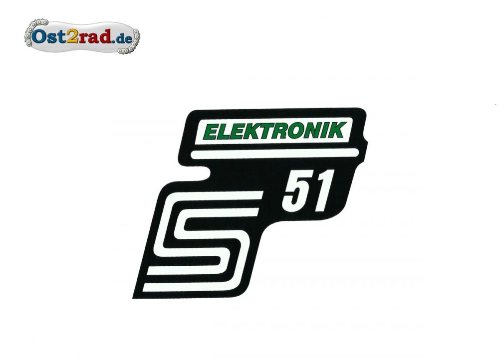 Sticker for page lid S51 "Elektronik" green