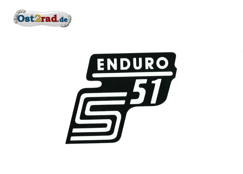 Sticker for page lid S51 "Enduro" in white Sticker for page lid S51 "Enduro" in white