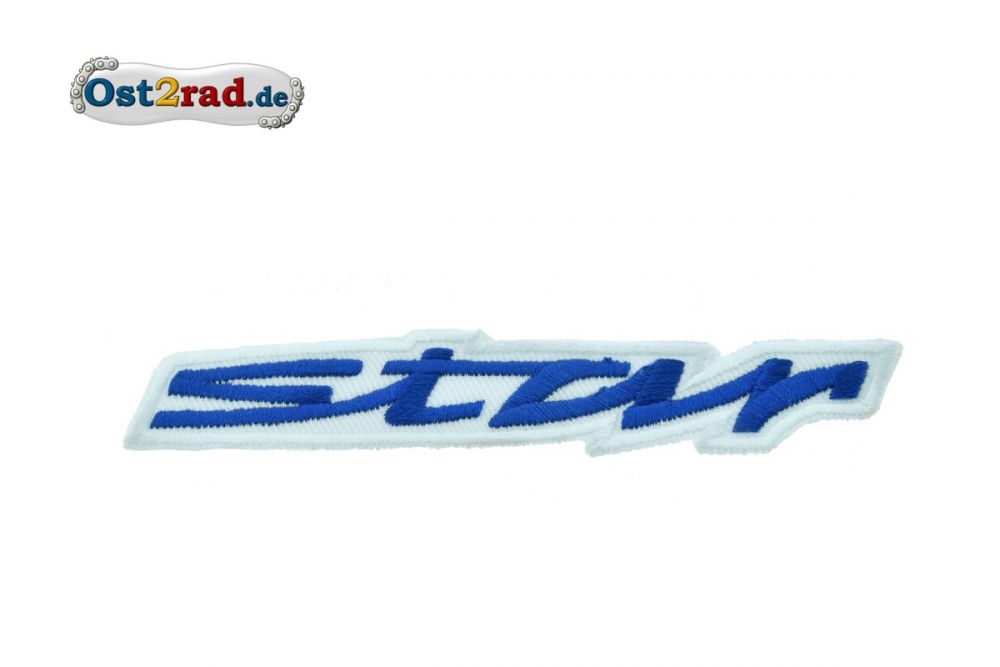 Aufnäher Star 110x21mm blau-weiß Aufnäher Star 110x21mm blau-weiß
