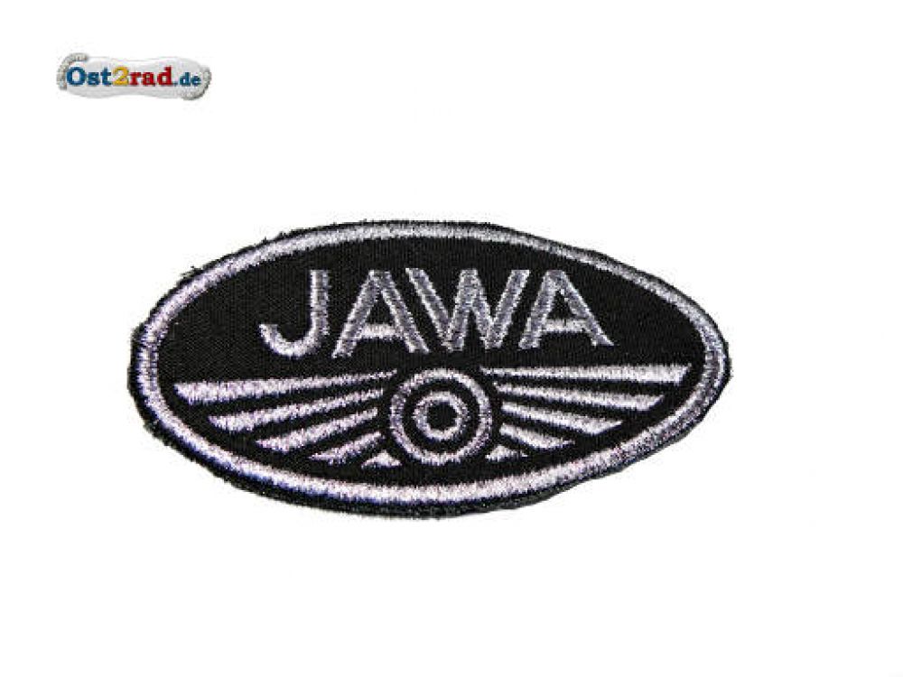 Patch Oval Jawa logo small black / gray