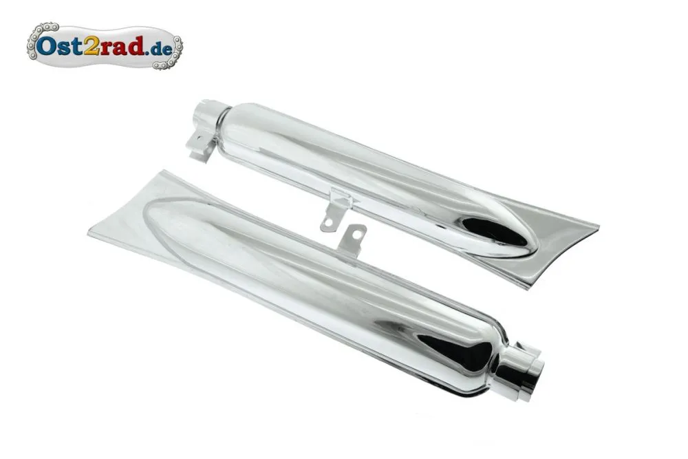 Auspuff Paar Jawa CZ 125 150 C Fisch Auspuff Paar Jawa CZ 125 150 C Fisch