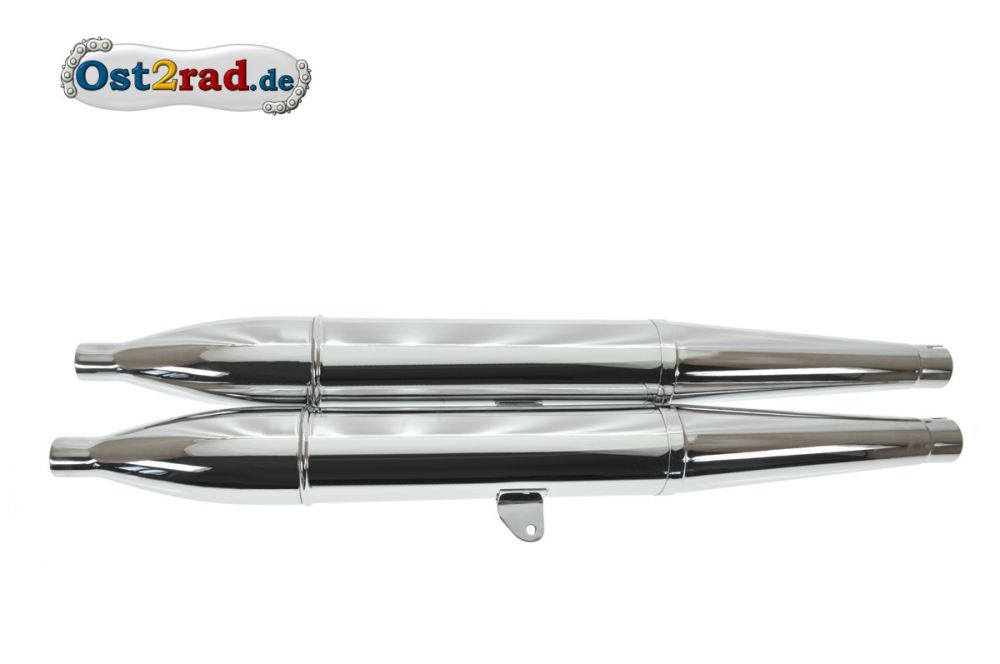 Auspuff Paar, MZ BK350 Auspuff Zigarre