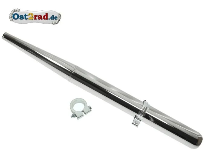 Auspuff chrom RESO, verbessert für Simson S50 S51 SR50 KR51/2