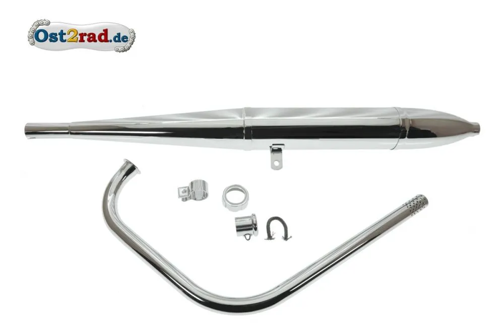 Auspuff SATZ AWO Touren 95cm ø30mm Zigarre chrom Auspuff SATZ AWO Touren 95cm ø30mm Zigarre chrom
