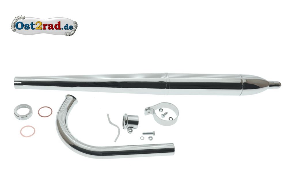 Auspuff SET 680mm Krümmer 260mm Simson SR1 Auspuff SET 680mm Krümmer 260mm Simson SR1