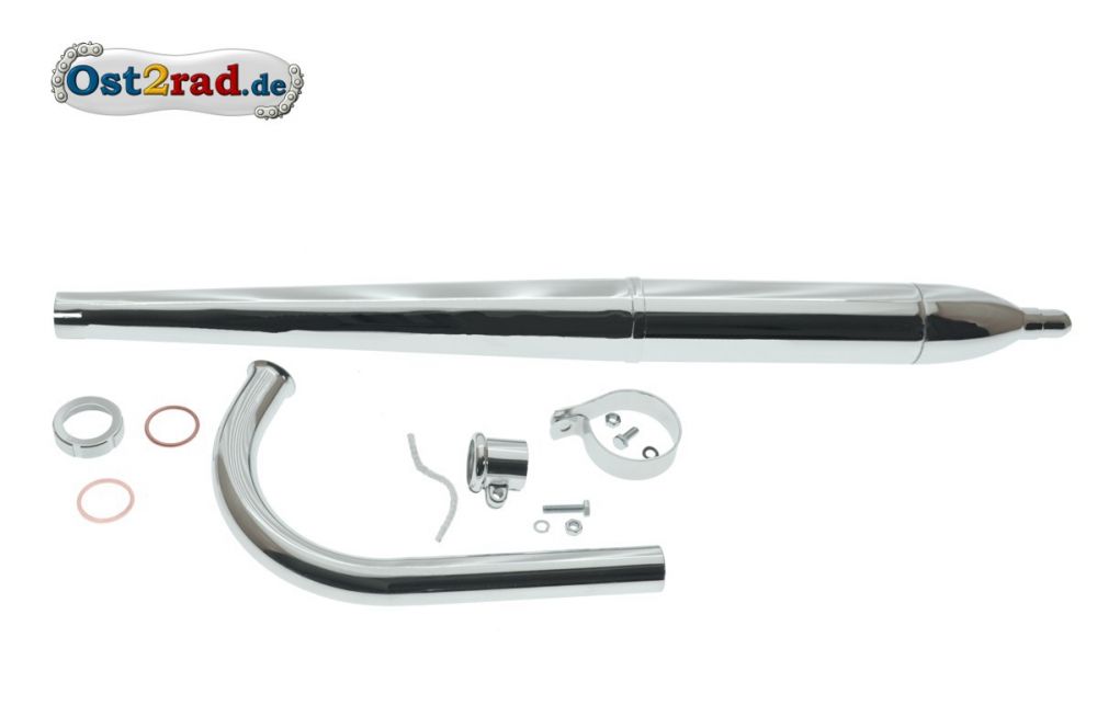Auspuff SET 680mm Krümmer 320mm Simson SR1 SR2 KR50 Auspuff SET 680mm Krümmer 320mm Simson SR1 SR2 KR50