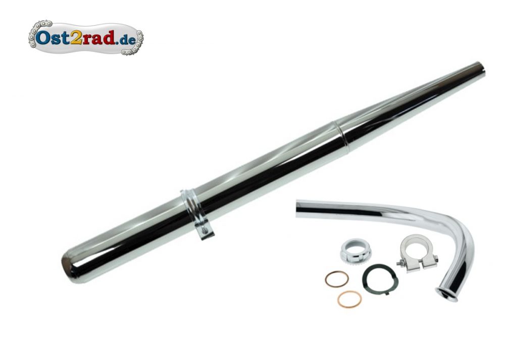 Auspuff SET für SIMSON Schwalbe KR51/2, VERBESSERT-Gegenkonus Auspuff SET für SIMSON Schwalbe KR51/2, VERBESSERT-Gegenkonus