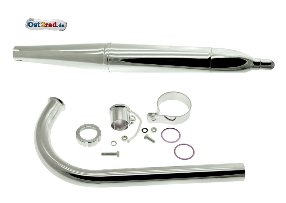 Auspuff 50cm SET SIMSON SR1 SR2 Auspuff 50cm SET SIMSON SR1 SR2