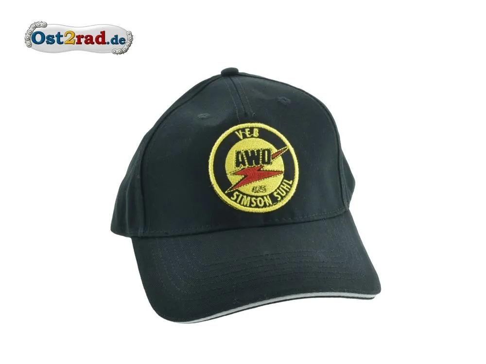 Basecap, Schirmmütze schwarz mit AWO-Logo gelb Basecap, Schirmmütze schwarz mit AWO-Logo gelb