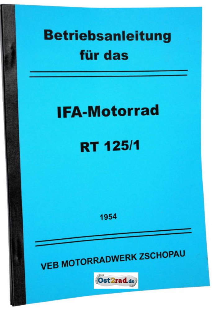 Handbook MZ motorcycle RT125 /1 Handbook MZ motorcycle RT125 /1