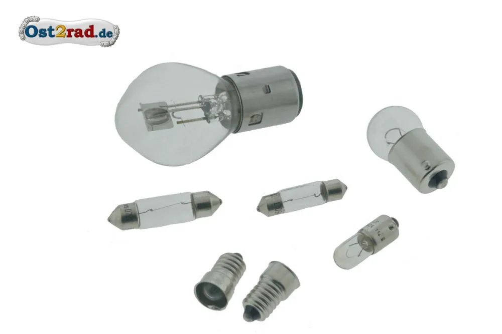 Birnensatz Glühlampen 6V passend für MZ BK 350 Birnensatz Glühlampen 6V passend für MZ BK 350