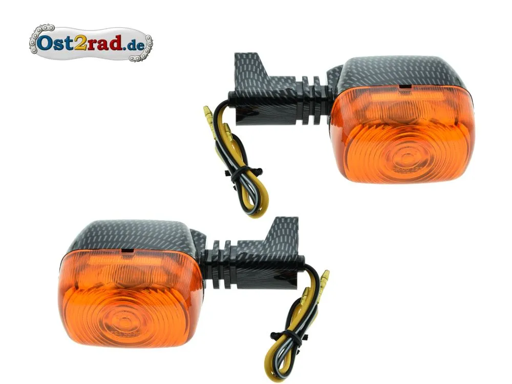 Blinker Paar SR50 S53 carbon-orange Blinker Paar SR50 S53 carbon-orange
