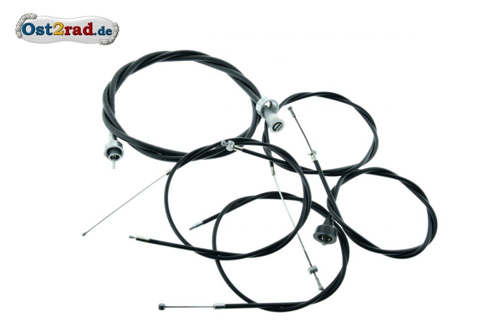Bowdenzug Satz inkl. Tachowelle schwarz passend für TS 250 250/1 Flachlenker