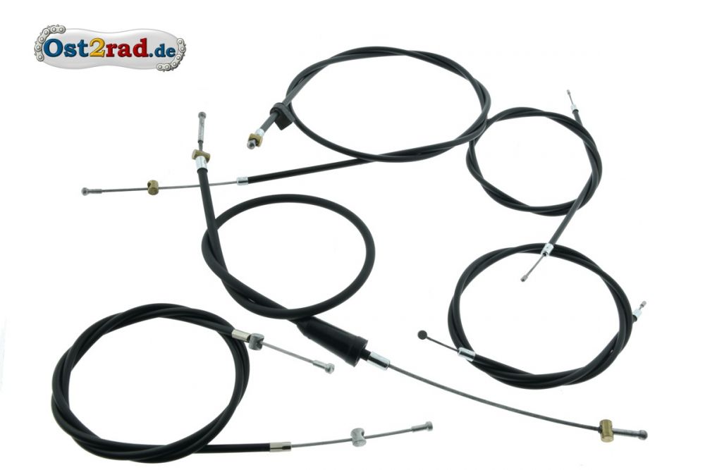 Bowdenzugsatz ES 125 150 schwarz 5-teilig dt. Produktion