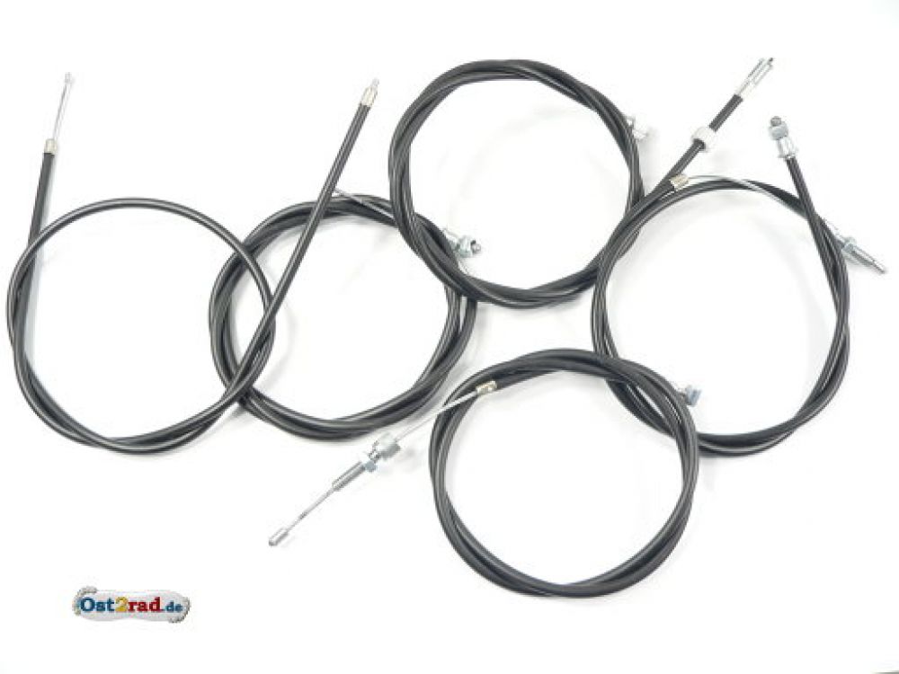 Cable set including speedometer cable Pionyr Jawa type 555 Cable set including speedometer cable Pionyr Jawa type 555