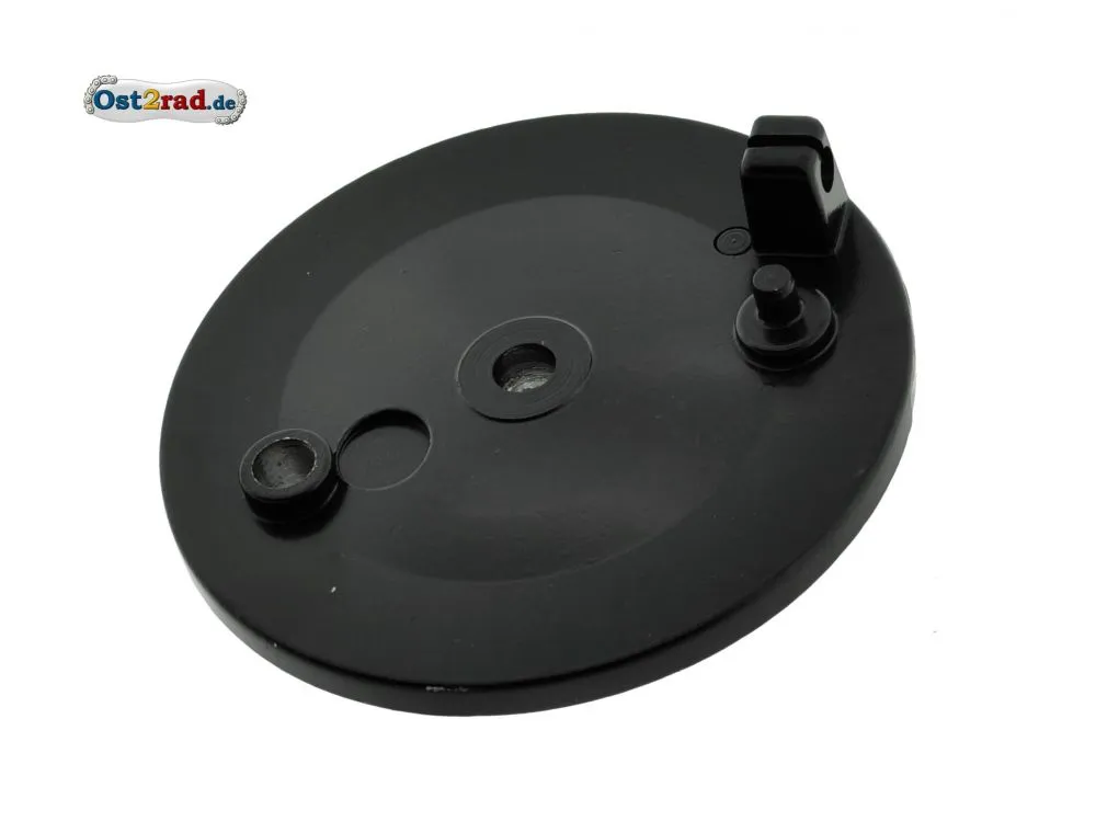 Bremsankerplatte hinten SCHWARZ ohne Loch für Bremskontakt SR50 SR80 DDR Altbestand Bremsankerplatte hinten SCHWARZ ohne Loch für Bremskontakt SR50 SR80 DDR Altbestand