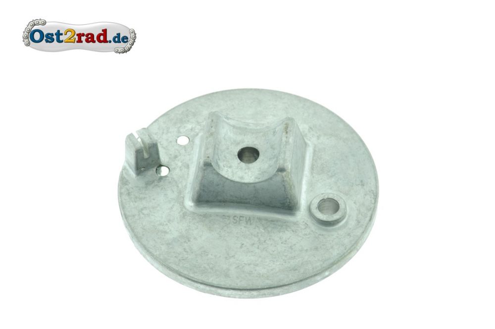Bremsschild vorn natur mit Bolzen Simson SRA25 SRA50 MSA50 Bremsschild vorn natur mit Bolzen Simson SRA25 SRA50 MSA50