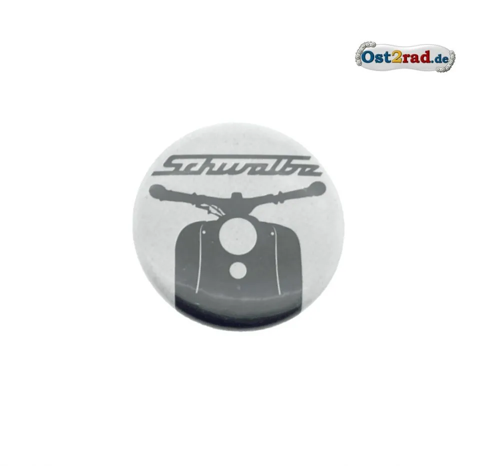 Blechbutton rund 25mm Schwalbe Frontmotiv Blechbutton rund 25mm Schwalbe Frontmotiv