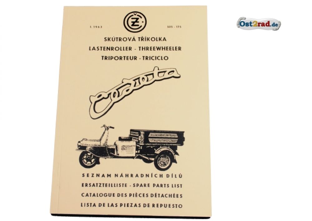 Ersatzteileliste Cezeta Dreirad Typ CZ 505 175 ccm