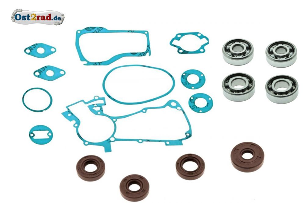 Dichtung- und Lagersatz passend für Simson SR1 SR2 SR2/E braun FKM Dichtung- und Lagersatz passend für Simson SR1 SR2 SR2/E braun FKM