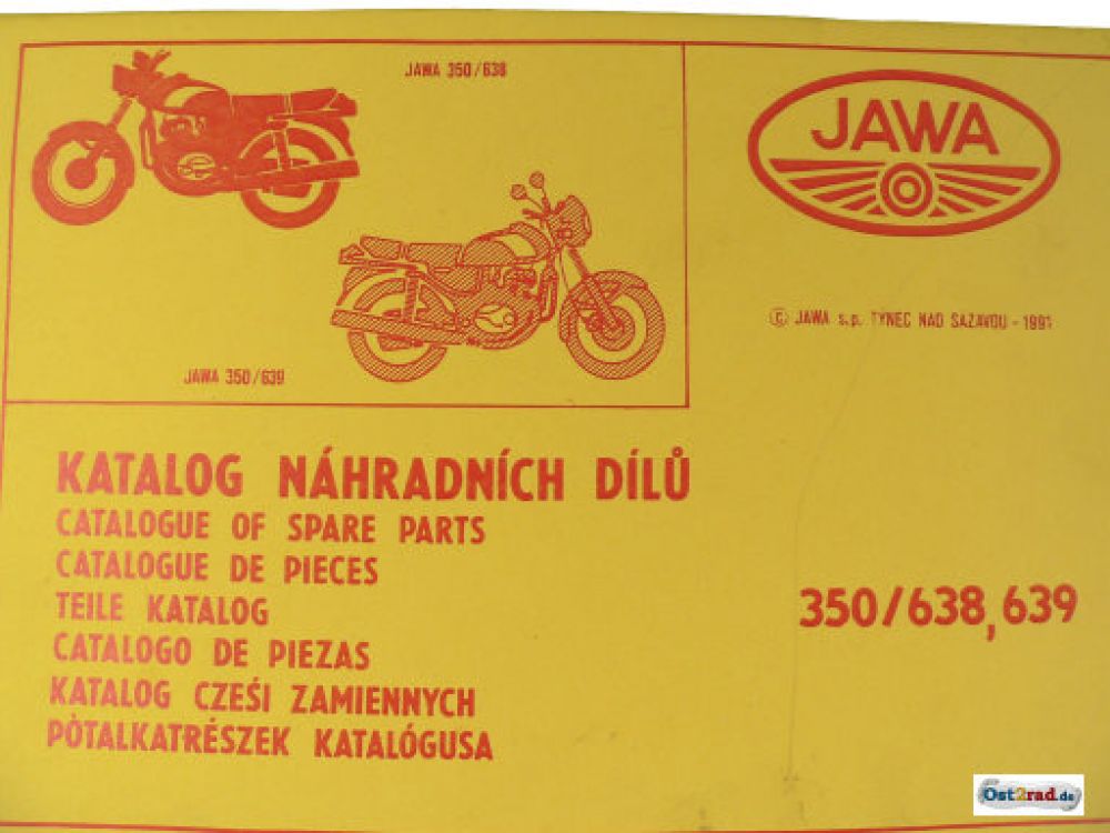 Parts Catalog JAWA 350 type 638, 639