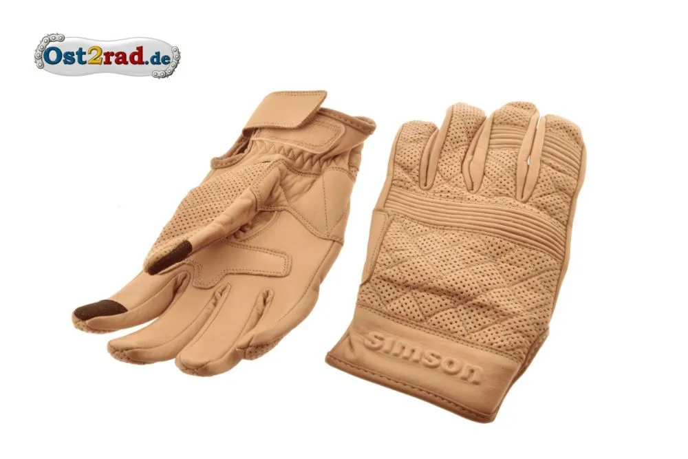 Fahrerhandschuhe mit Touch Simson Leder hellbraun Größe L Fahrerhandschuhe mit Touch Simson Leder hellbraun Größe L