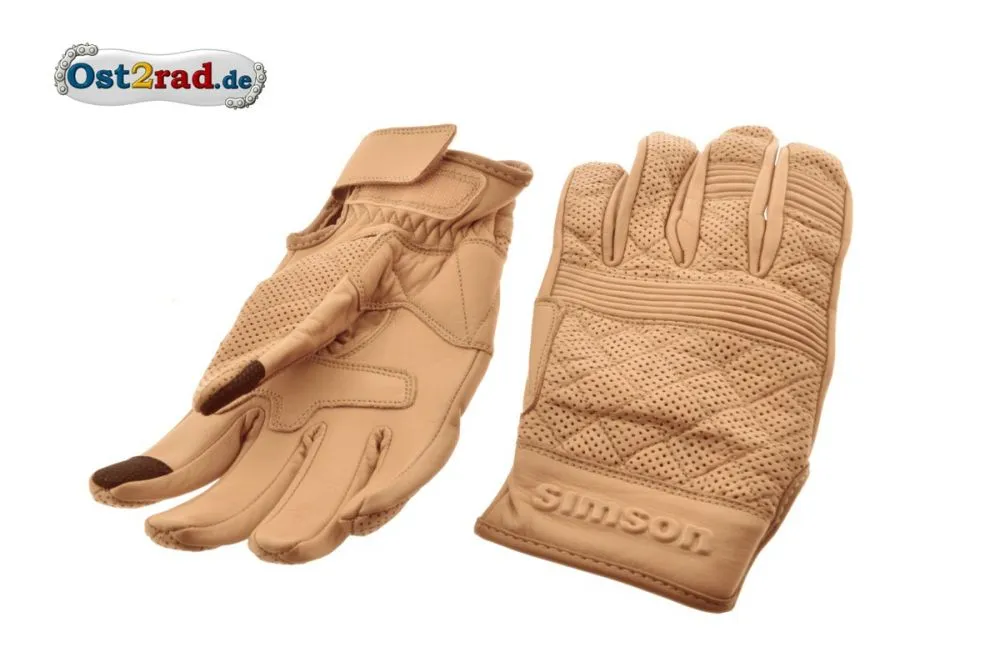 Fahrerhandschuhe mit Touch Simson Leder hellbraun Größe XL Fahrerhandschuhe mit Touch Simson Leder hellbraun Größe XL
