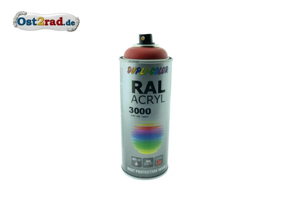 Farbspray ACRYL ähnlich FLAMMROT für Simson S51 Schwalbe MZ, matt Farbspray ACRYL ähnlich FLAMMROT für Simson S51 Schwalbe MZ, matt