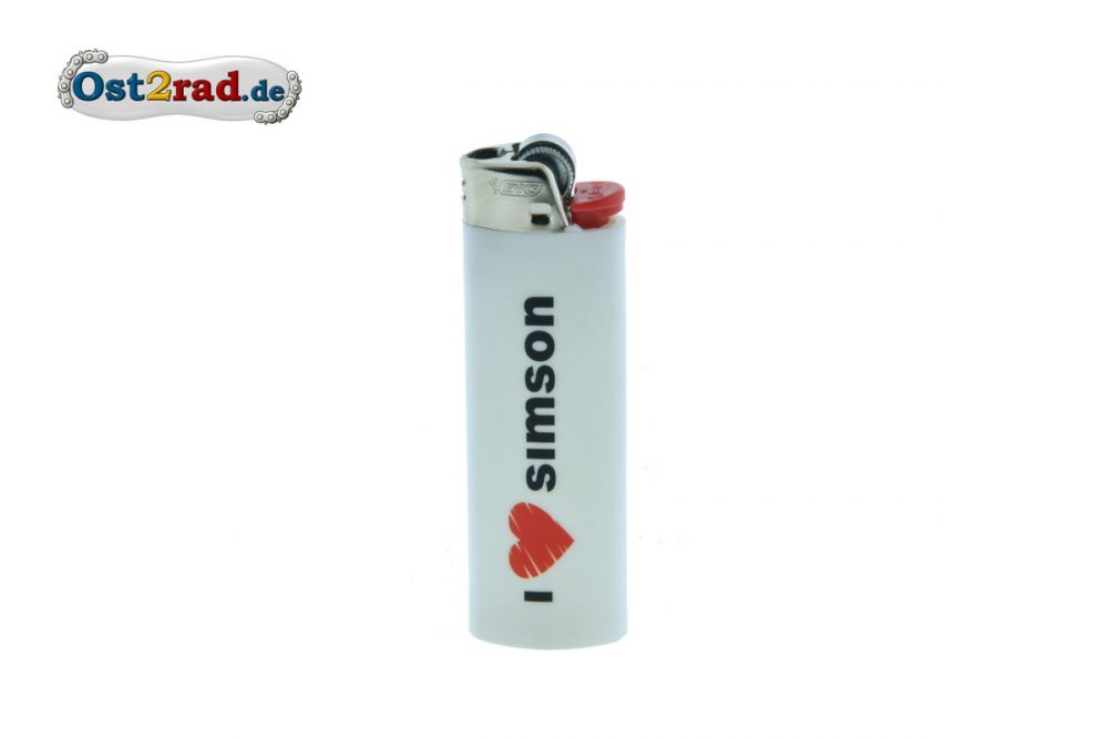 Feuerzeug BIC weiß I Love Simson Feuerzeug BIC weiß I Love Simson