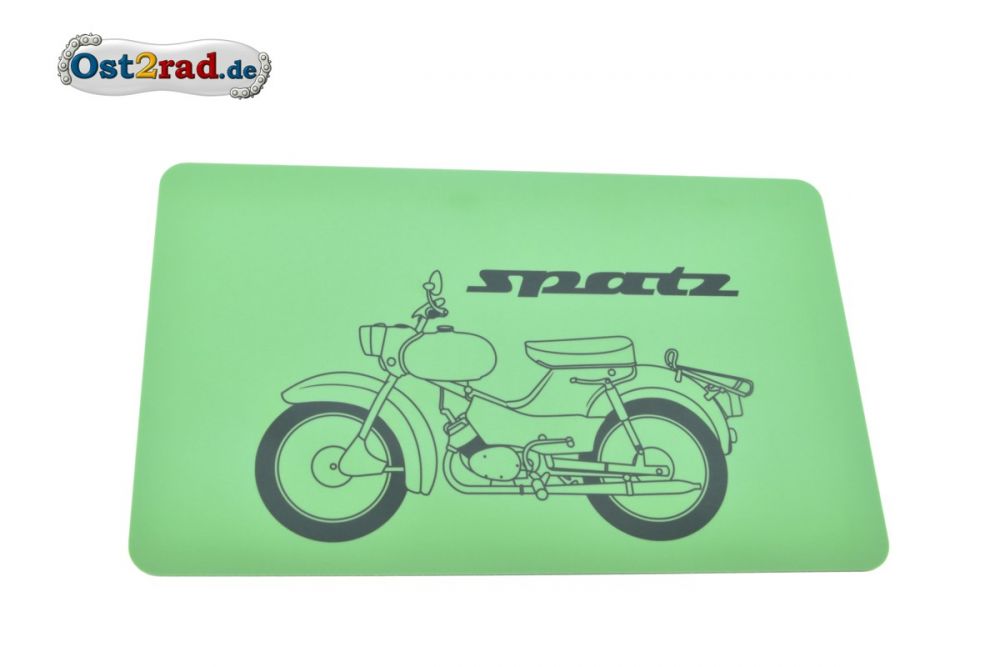 Frühstücksbrettchen Spatz grün Frühstücksbrettchen Spatz grün