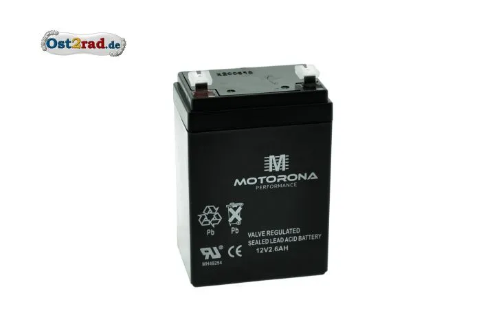 Blei-Gel-Batterie 12V 2,6Ah passend für Simson Vape Zündung