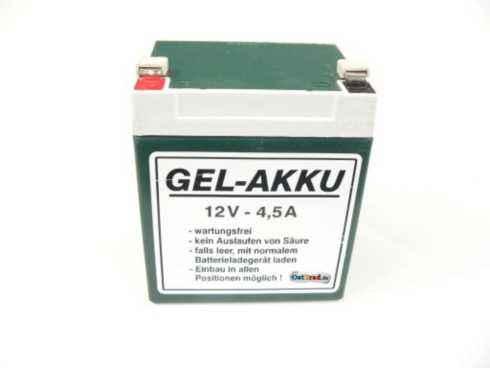 Gel battery 12 V 4.5 A for SIMSON and MZ Gel battery 12 V 4.5 A for SIMSON and MZ