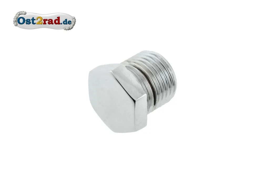 Thread stopper for the suspension unit attachment MZ ES250 / 1/2 hexagonals chromium-plates Thread stopper for the suspension unit attachment MZ ES250 / 1/2 hexagonals chromium-plates