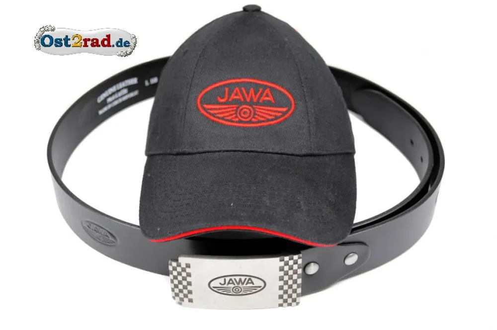 Belt and cap with logo JAWA, gift set Belt and cap with logo JAWA, gift set