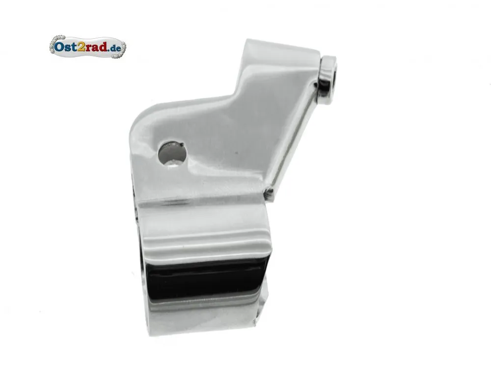 Hebelaufnahme links mit Gewinde JAWA Pionyr Mustang - CHROM Hebelaufnahme links mit Gewinde JAWA Pionyr Mustang - CHROM
