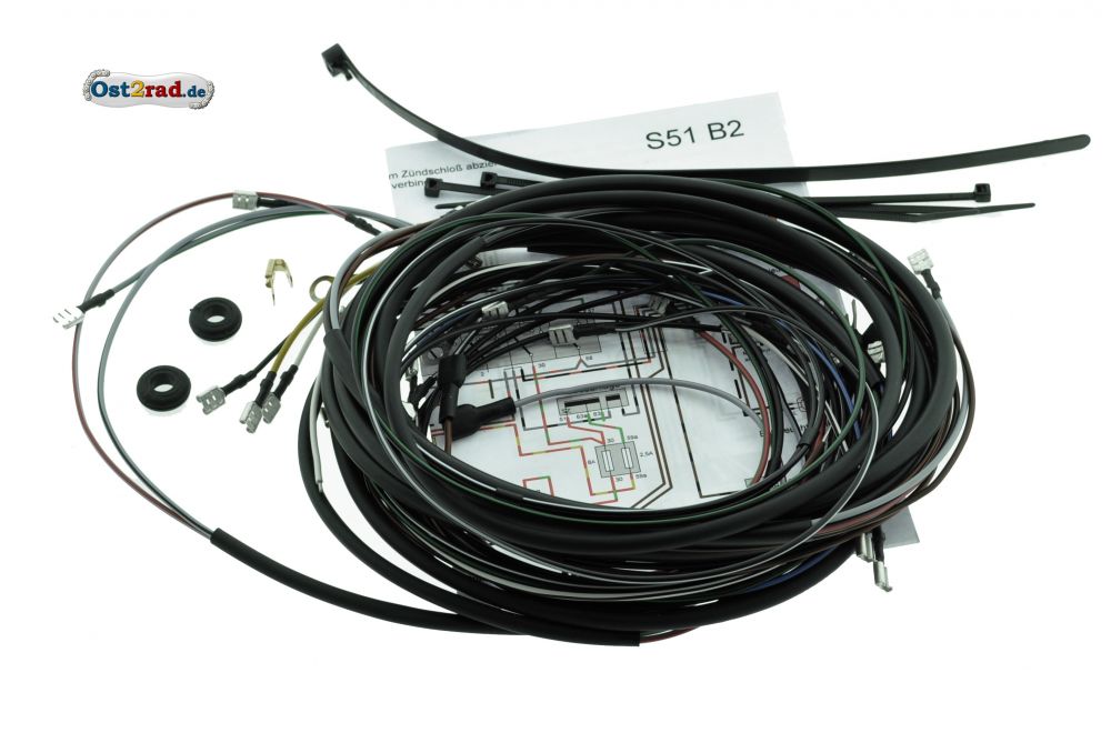 Kabelbaum SIMSON S51 B2 6V Elektronikzündung Kabelbaum SIMSON S51 B2 6V Elektronikzündung