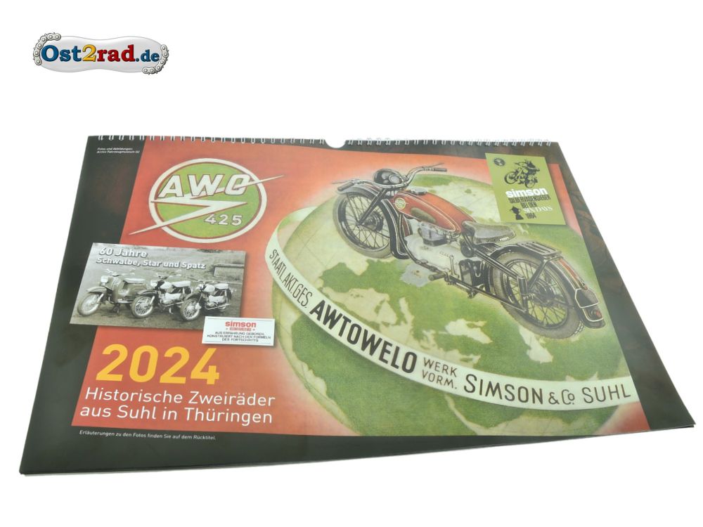Kalender Historische Zweiräder aus Suhl in Thüringen 2024 Restposten Kalender Historische Zweiräder aus Suhl in Thüringen 2024 Restposten