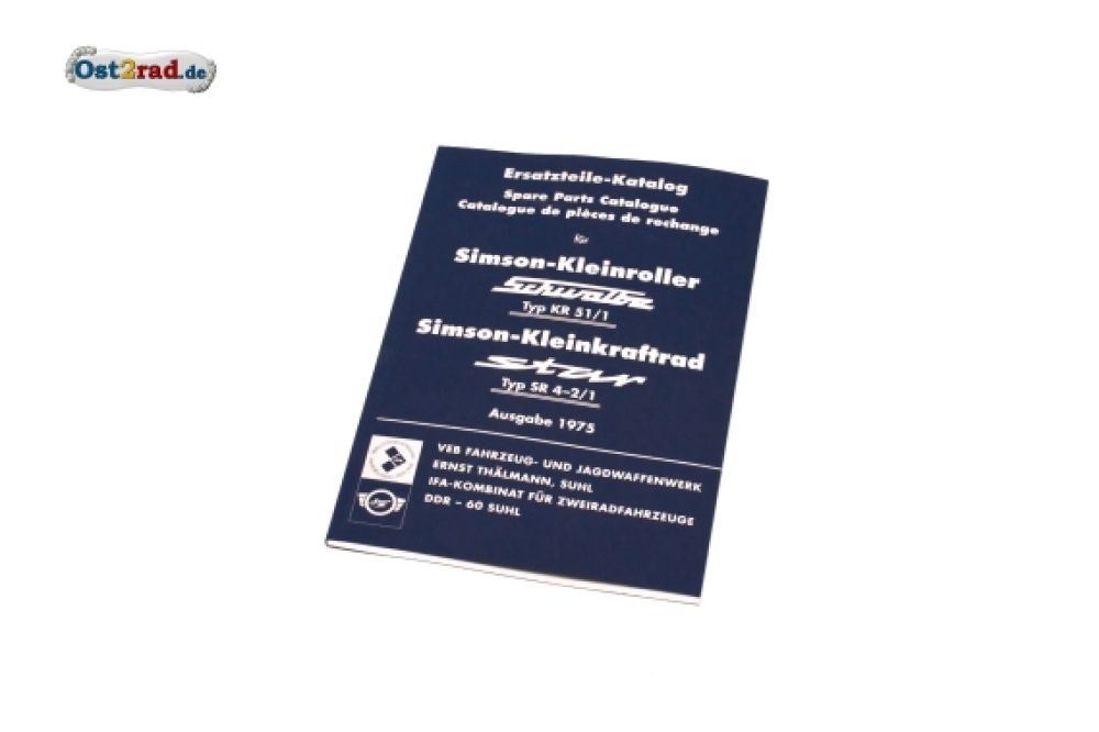 Ersatzteile-Katalog Buch SIMSON Schwalbe Star