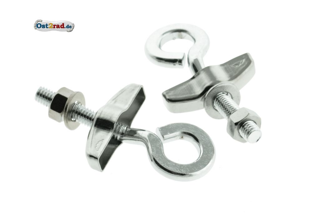 Kettenspanner PAAR 10er Achse passend für SIMSON SR1 SR2 KR50 Chrom Kettenspanner PAAR 10er Achse passend für SIMSON SR1 SR2 KR50 Chrom
