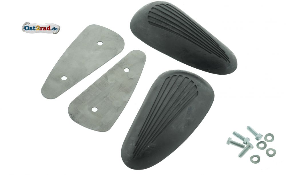 SET Kniekissen und Halteblech Tank SIMSON AWO -S 425 SCHWARZ m. Befestigungsmaterial SET Kniekissen und Halteblech Tank SIMSON AWO -S 425 SCHWARZ m. Befestigungsmaterial