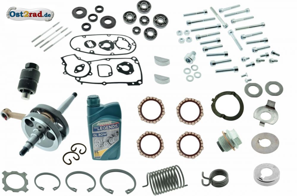 Komplettset Motorregeneration KR51-1 S50 Kurbelwelle, Simmeringe, Dichtungen FKM braun Komplettset Motorregeneration KR51-1 S50 Kurbelwelle, Simmeringe, Dichtungen FKM braun