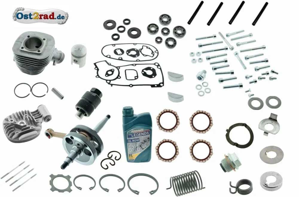 Komplettset Motorregeneration KR51/1, SR4, 50ccm Zylinder, Kurbelwelle FKM braun Komplettset Motorregeneration KR51/1, SR4, 50ccm Zylinder, Kurbelwelle FKM braun