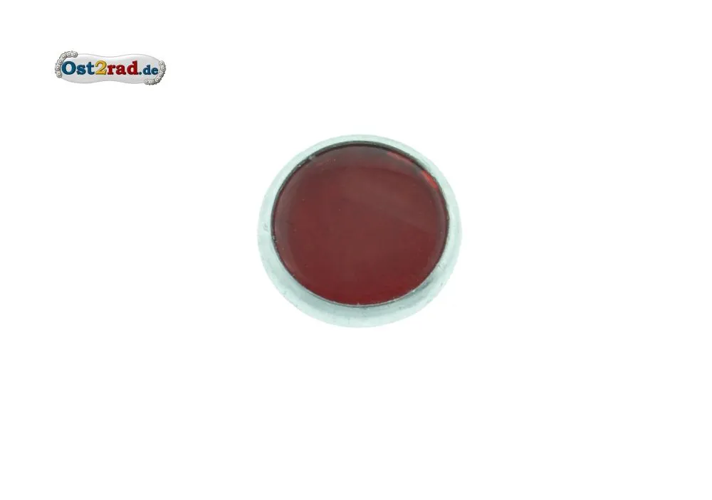 Glas für Kontrollleuchte rot für AWO, BK, RT, Oldtimer Motorräder Glas für Kontrollleuchte rot für AWO, BK, RT, Oldtimer Motorräder