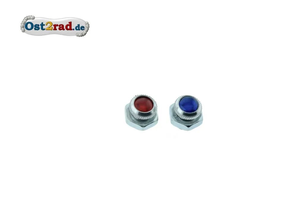 Set Kontrollleuchten Scheinwerfer BLAU und ROT JAWA 590 591 361 362 634 Set Kontrollleuchten Scheinwerfer BLAU und ROT JAWA 590 591 361 362 634